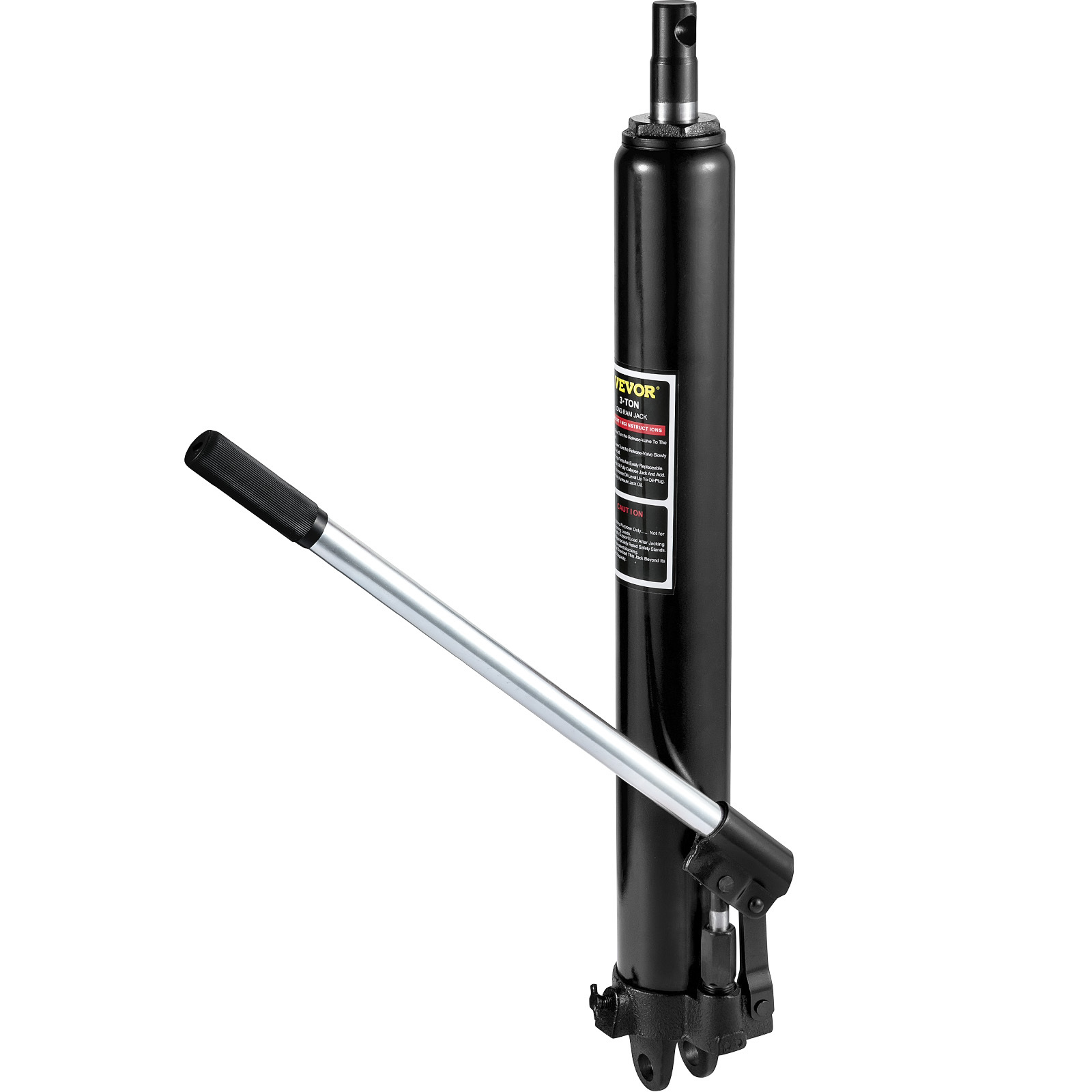 TEMU Vevor Hydraulic Long , /6600 Lbs Capacity, With Single Piston Pump And Clevis Base, Manual With Handle, For Garage/shop , Engine Lift Hoist, Black