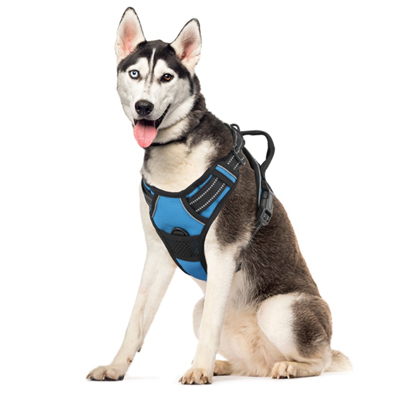 reflective dog harness vest harness handle - Size : XL - Items : Red Product Image