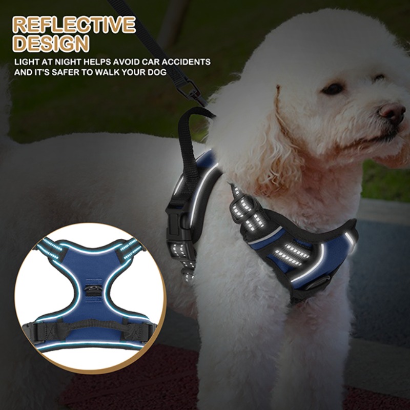 reflective dog harness vest harness handle - Size : XL - Items : Red Product Image