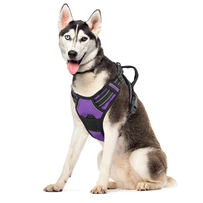 reflective dog harness vest harness handle - Size : XL - Items : Red Product Image