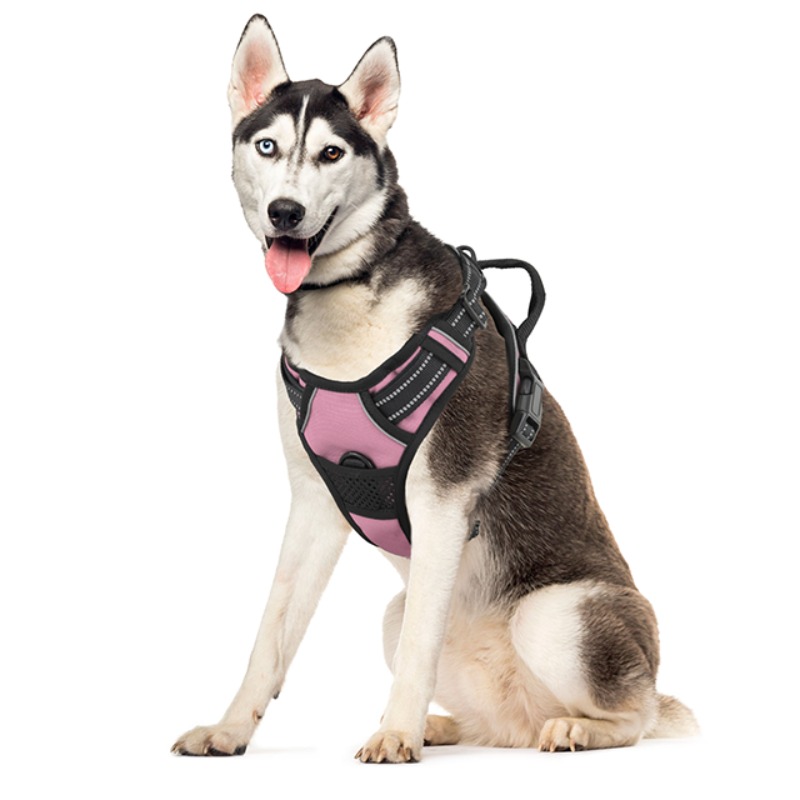 reflective dog harness vest harness handle - Size : XL - Items : Red Product Image