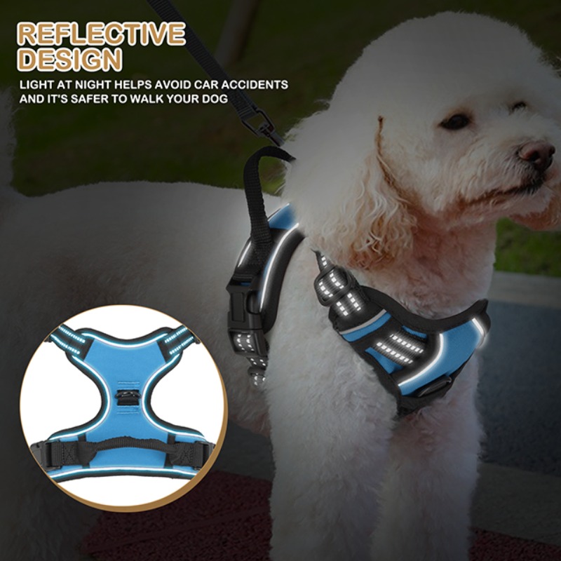 reflective dog harness vest harness handle - Size : XL - Items : Red Product Image