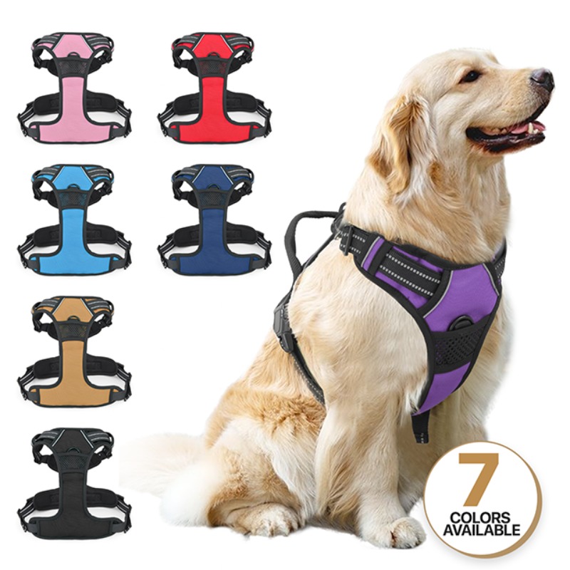 reflective dog harness vest harness handle - Size : XL - Items : Red Product Image