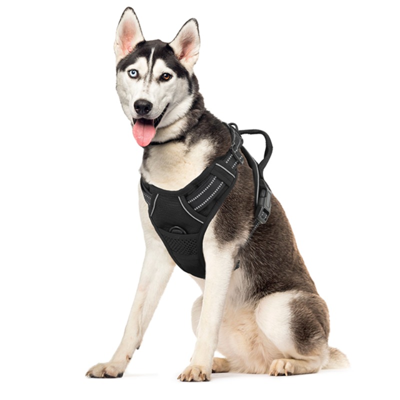 reflective dog harness vest harness handle - Size : XL - Items : Red Product Image
