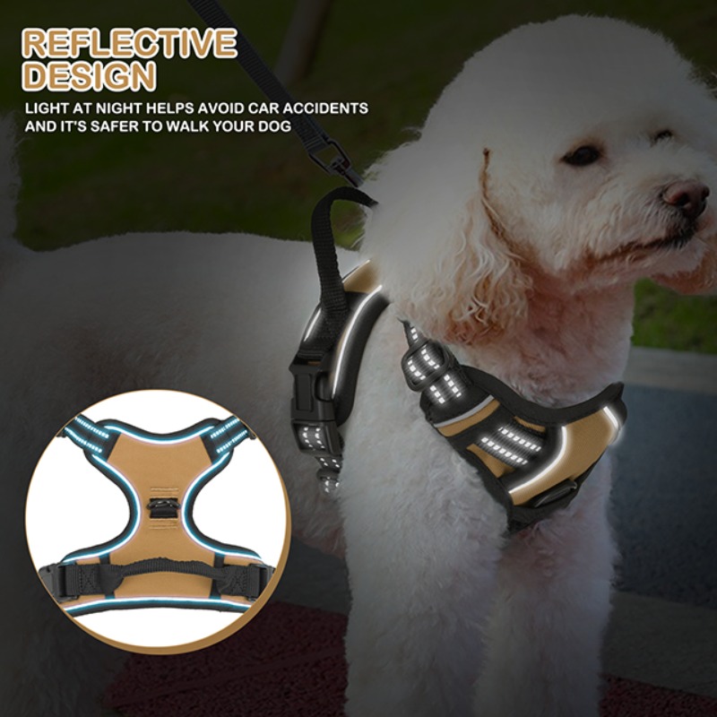 reflective dog harness vest harness handle - Size : XL - Items : Red Product Image