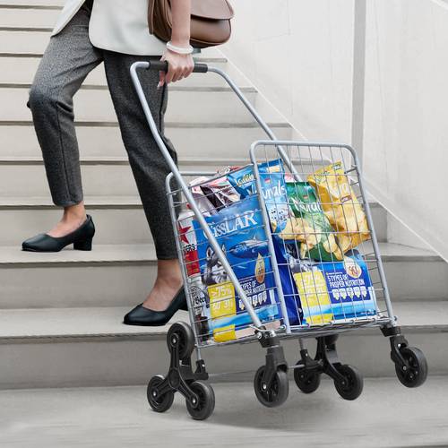 stair climbing cart foldable shopping cart 45l with stair climbing wheels