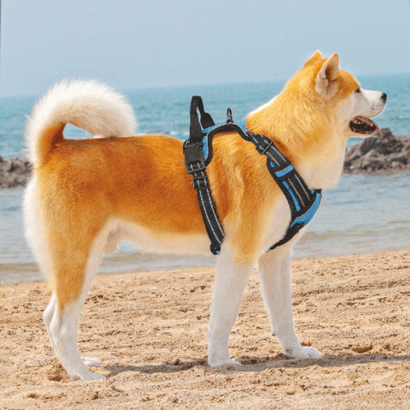 reflective dog harness vest harness handle - Size : XL - Items : Red Product Image