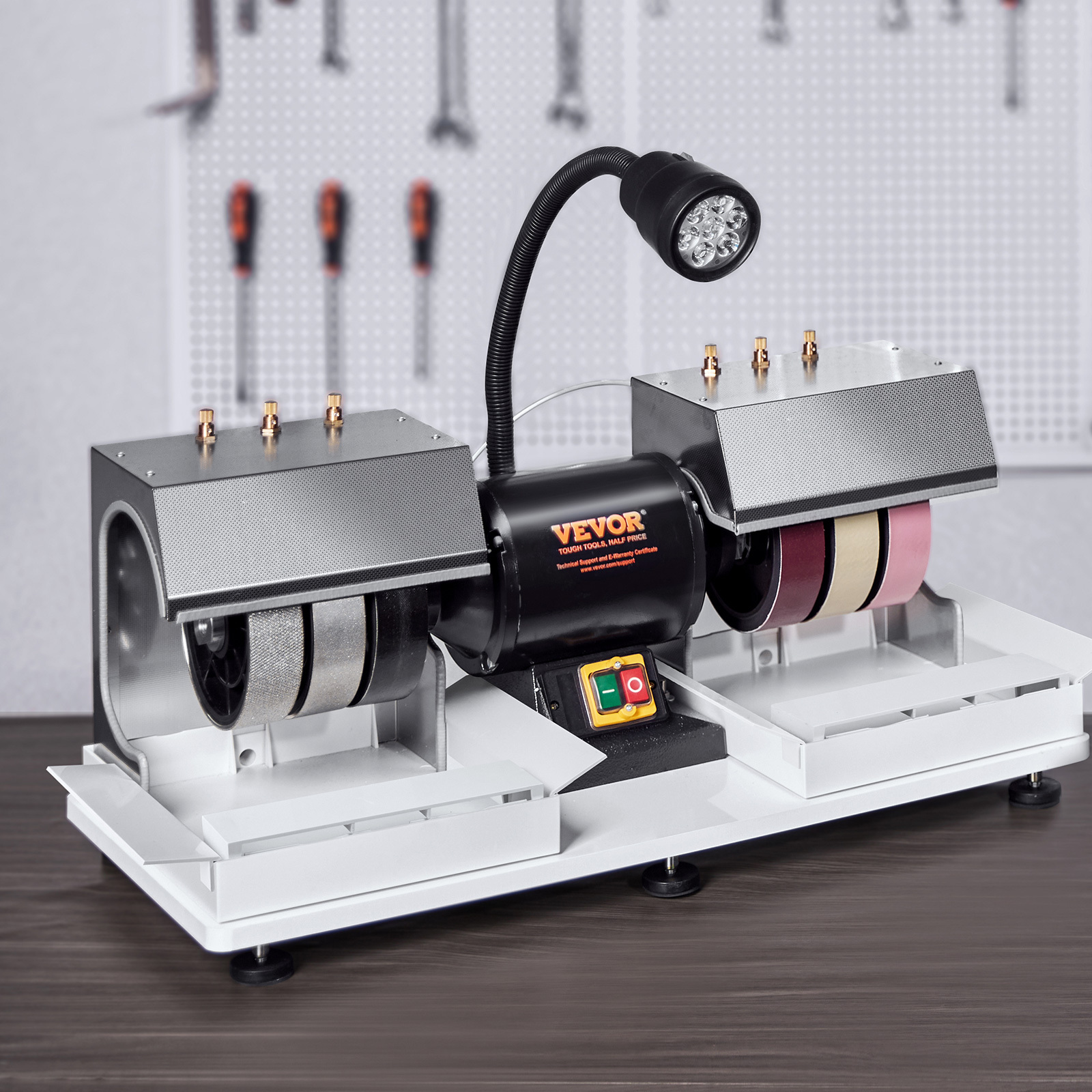   cabbing machine 6 1 4  1800rpm   lapidary rock grinder polisher with lamp water pump gem faceting machine rock grinding machine for gem jade stone create cabochons for necklaces