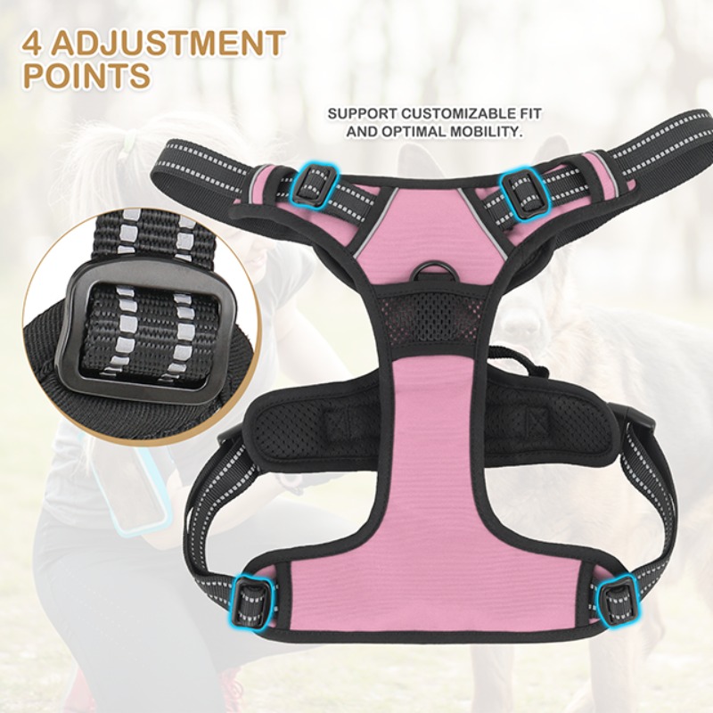 reflective dog harness vest harness handle - Size : XL - Items : Red Product Image