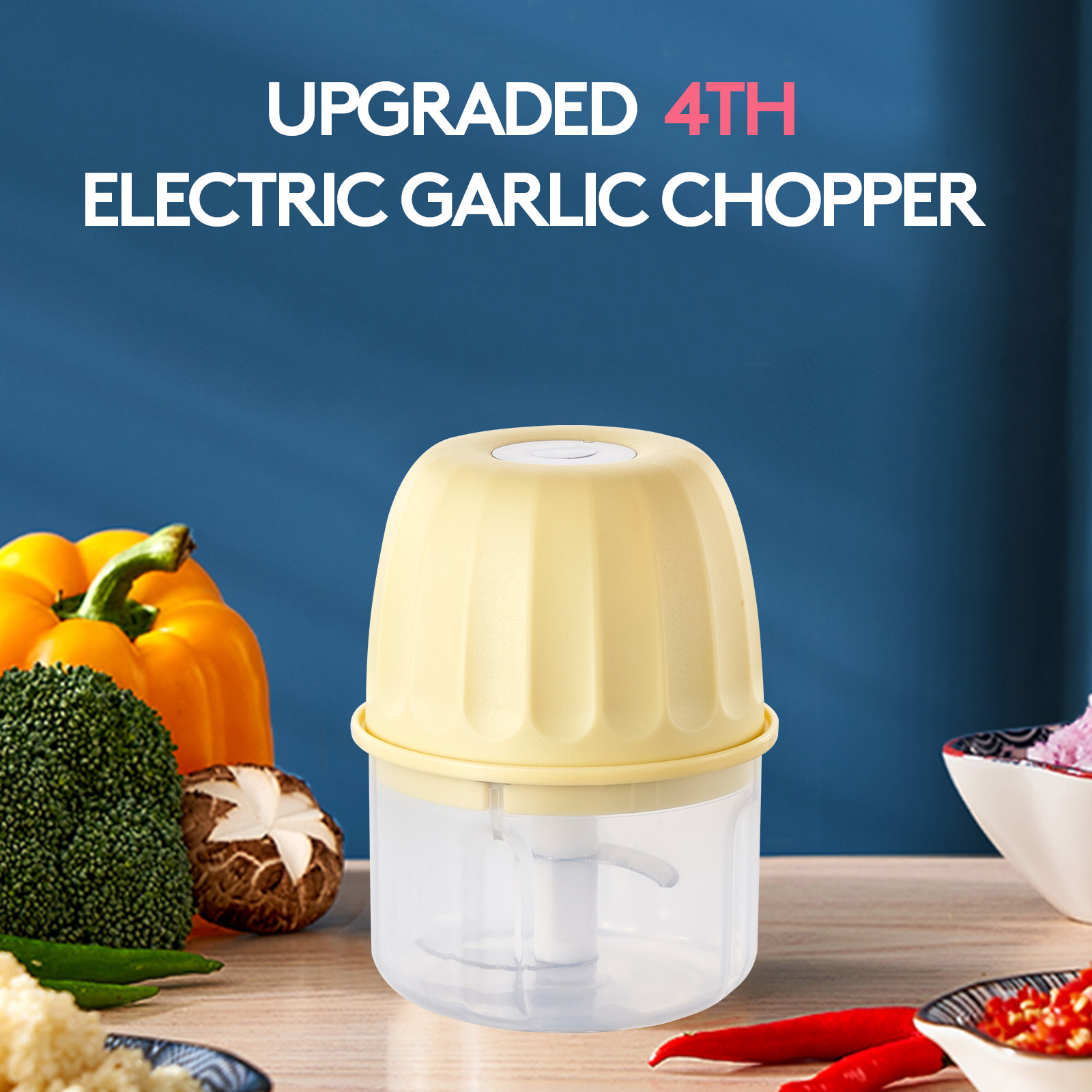 electric mini garlic chopper food processor portable cordless garlic mincer masher meat grinder with usb charging for vegetable   ginger baby   250ml white Product details 10