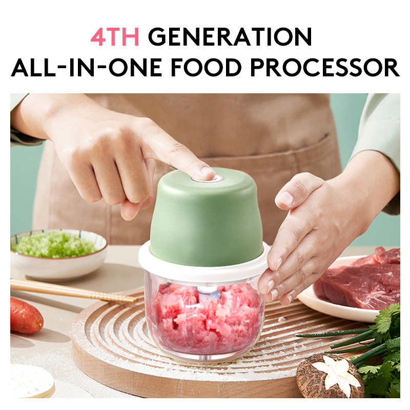 electric mini garlic chopper food processor portable cordless garlic mincer masher meat grinder with usb charging for vegetable   ginger baby   250ml white Product details 12