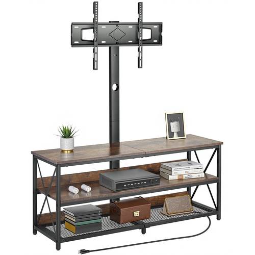 48 tv stand with mount for up to 75 tv power outlet storage cabinets