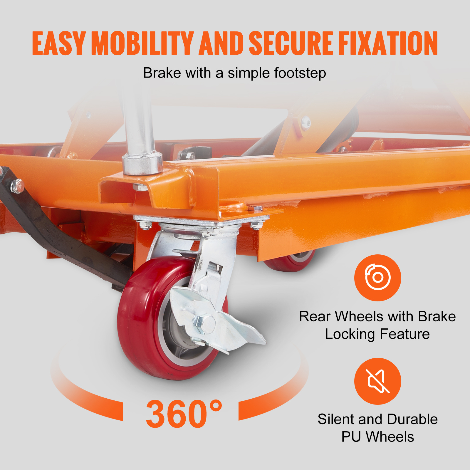 hydraulic lift table cart 770 1760lbs capacity 59 lifting height manual double scissor lift table with 4 wheels and non slip pad hydraulic scissor cart for material handling and transportation Product details 5