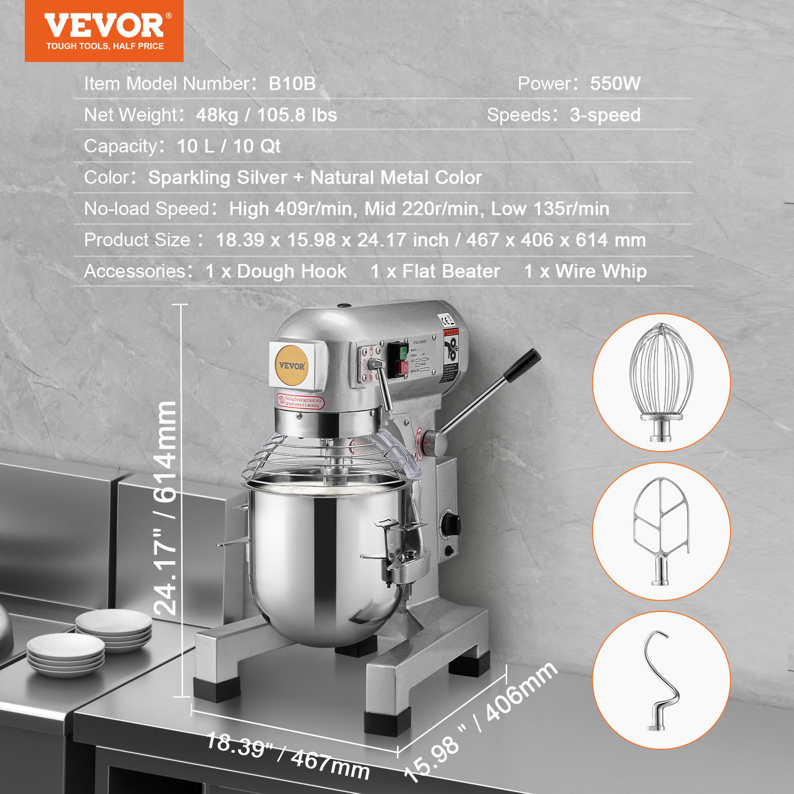 commercial food mixer 10l 18 7l 28 5l   stand dough mixer 550w 1100w for restaurant Product details 7