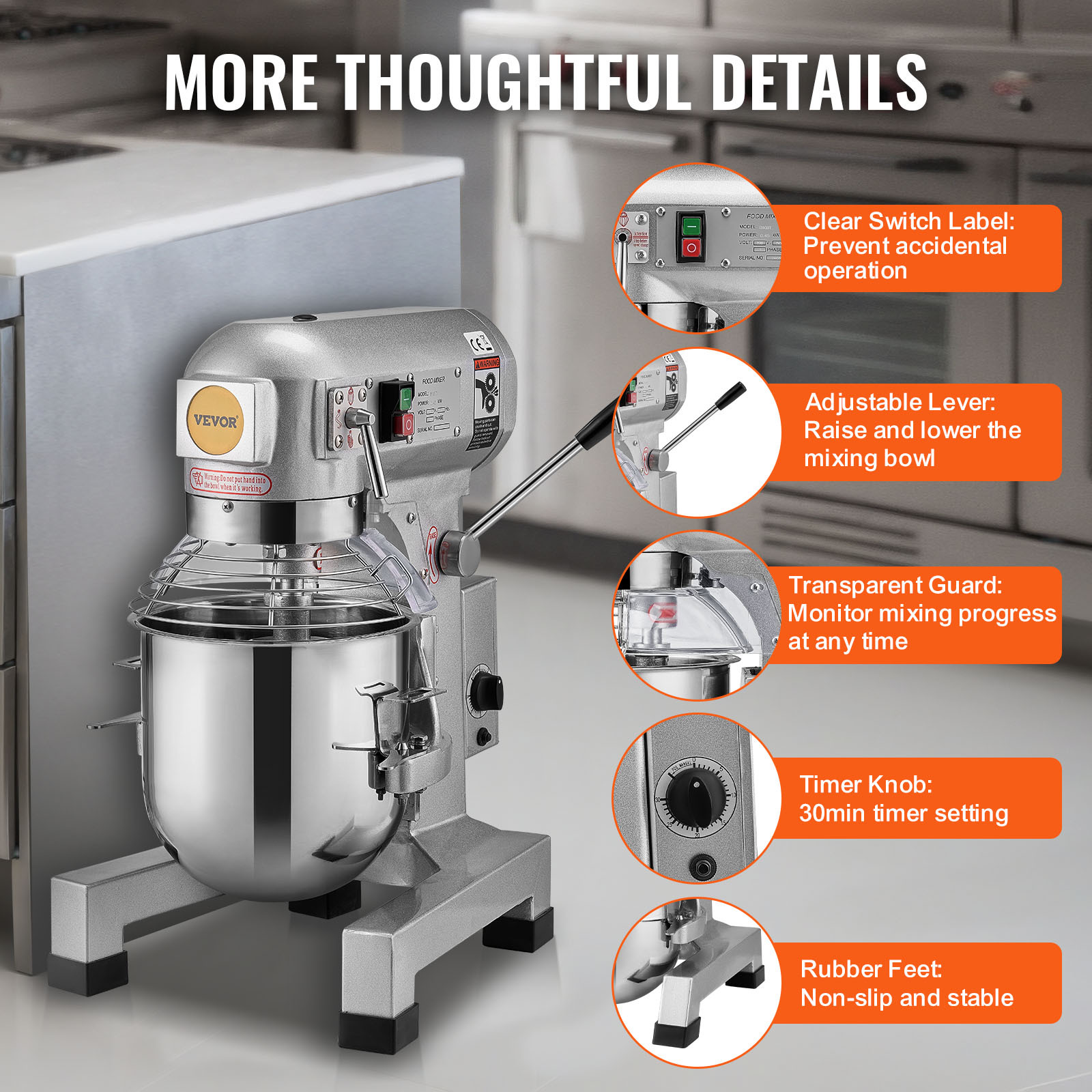 commercial food mixer 10l 18 7l 28 5l   stand dough mixer 550w 1100w for restaurant Product details 6