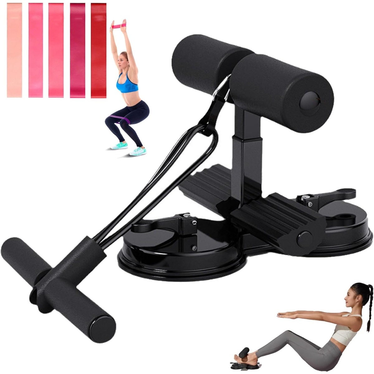 Ab Training Auxiliary Device Adjustable Sit Up Exercise Equipment For Home Gye Office Stomach Workout Core Exercises With Suction Cup And