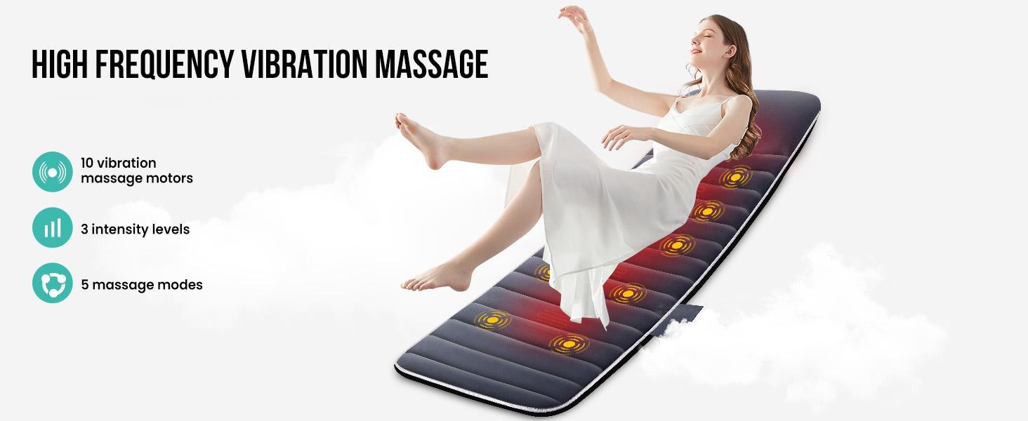   memory foam full body massage mat with heat massage pad with 10 vibration motors and 4 heating pad   for back perfect birthday gift for men and women Product details 0