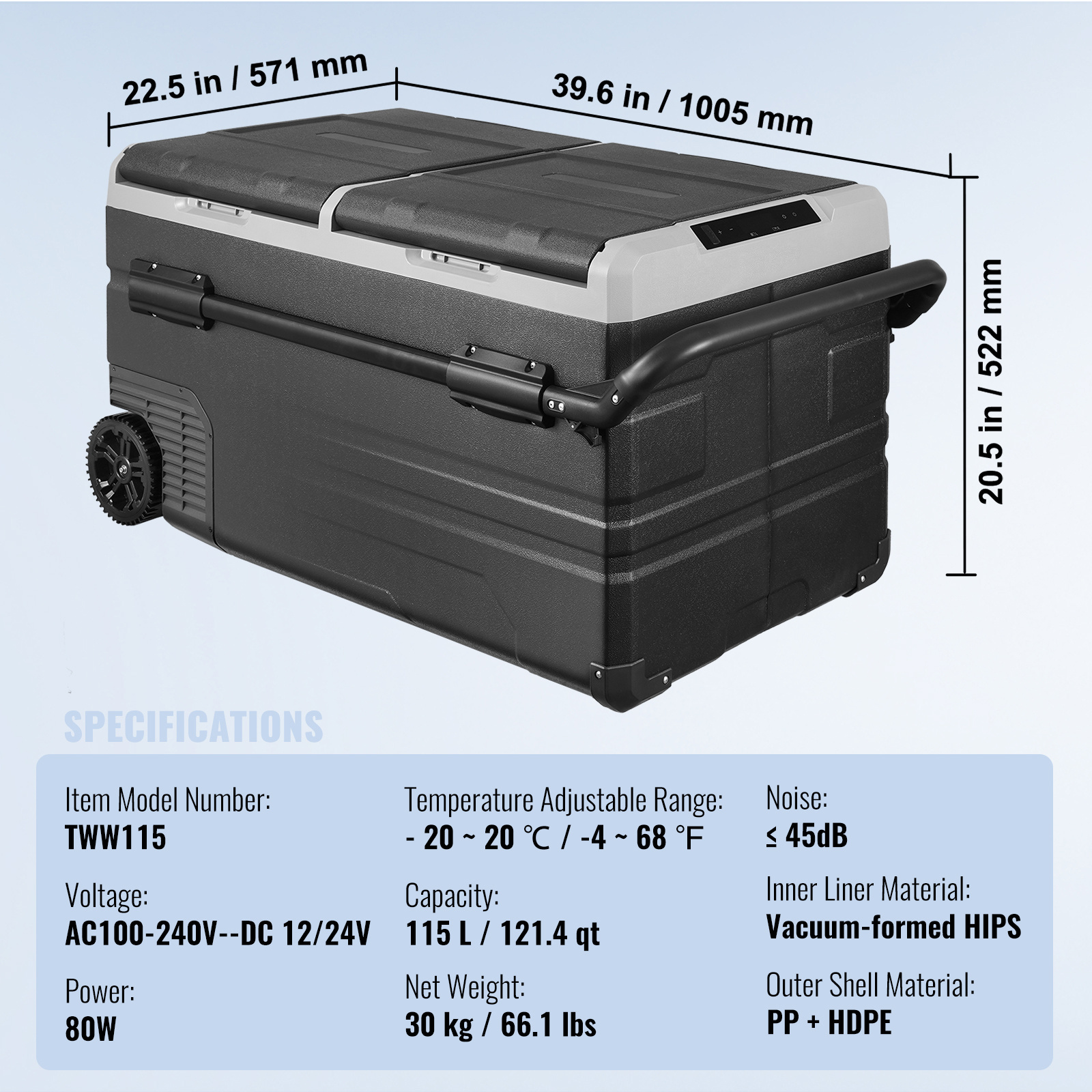 portable car refrigerator freezer compressor 115 l   for   Product details 5