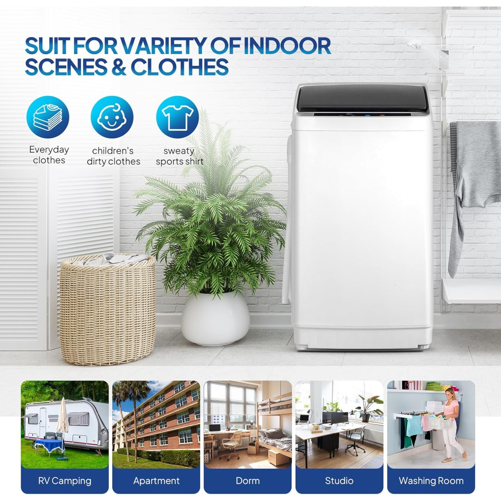 Lavadora Portátil Automática 8kg (110V)