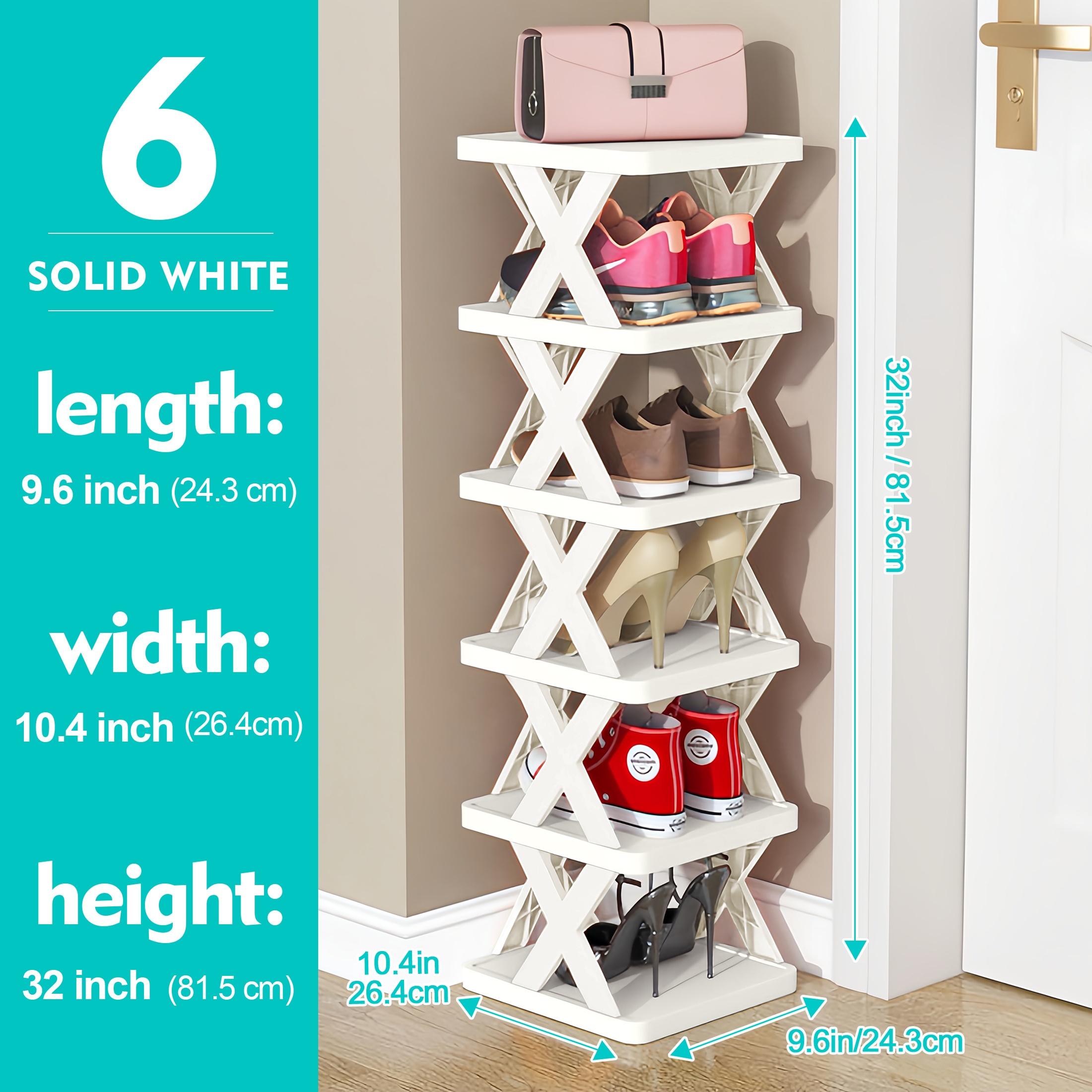 Shoe Rack For Closet Wicoanox 5/7/8 Tier Wooden Shoe Storage
