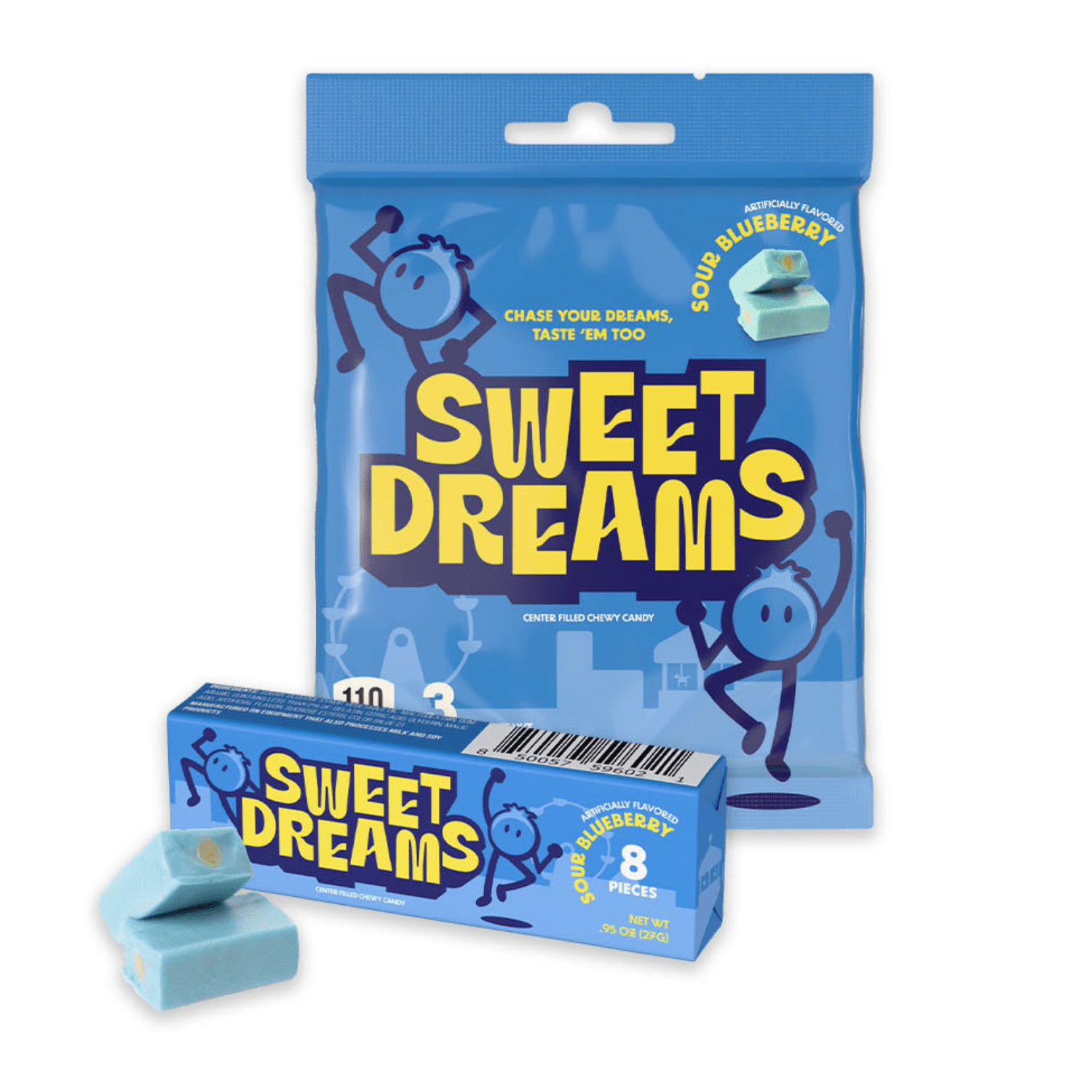 Blueberry Fruit Chewy Candy, Center-filled Soft Candy Chews, 3 Sticks Per Bag, Celebration And Gift Treats,easter Gifts For Kids Boys Girls