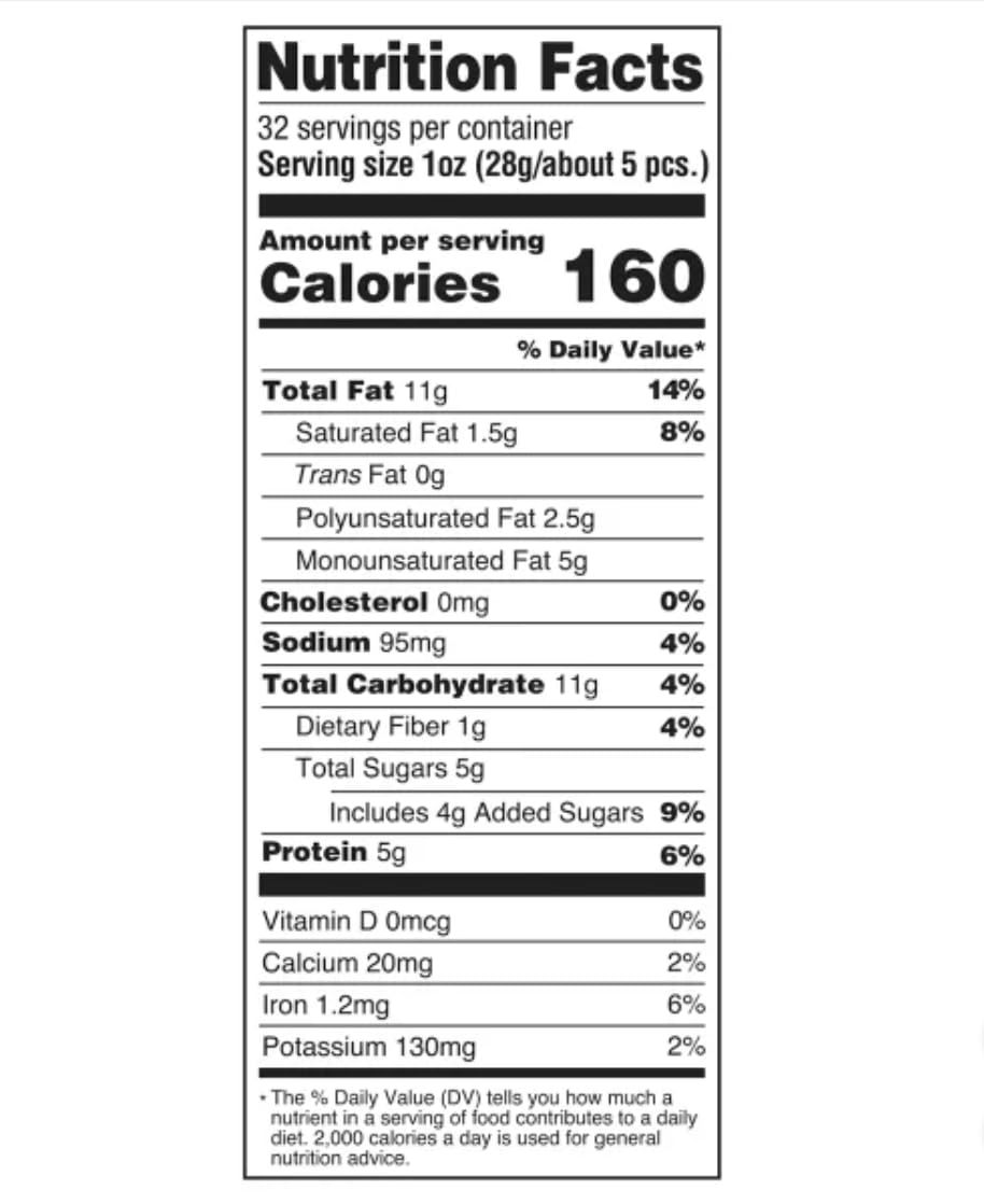 premium   clusters with   &   – 50%  s, crunchy  , resealable bag details 0