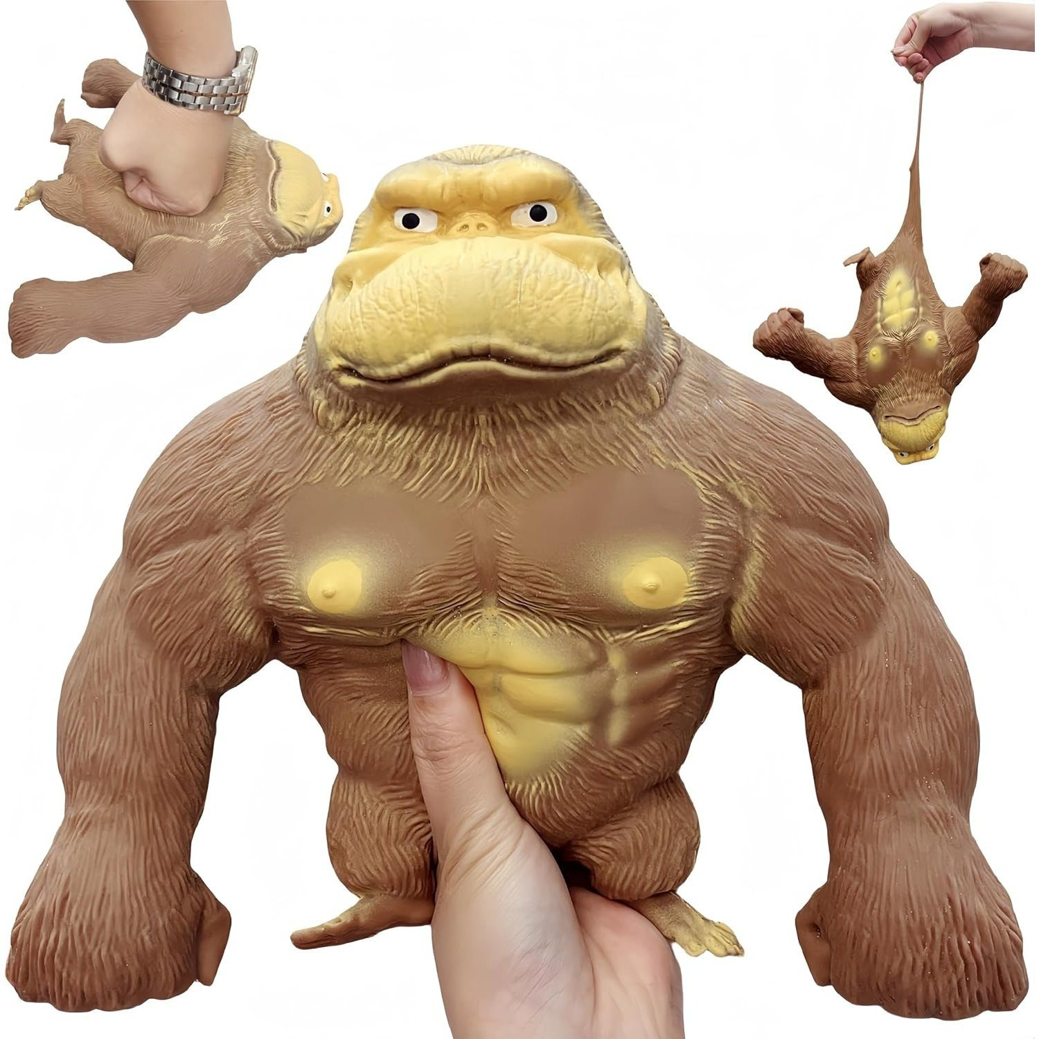 1pcs. Gorilla Stress Relief Toy, Elastic Stretchable with Sand Filling, Durable and Reboundable, Ideal for Adults and Kids, Perfect Gift