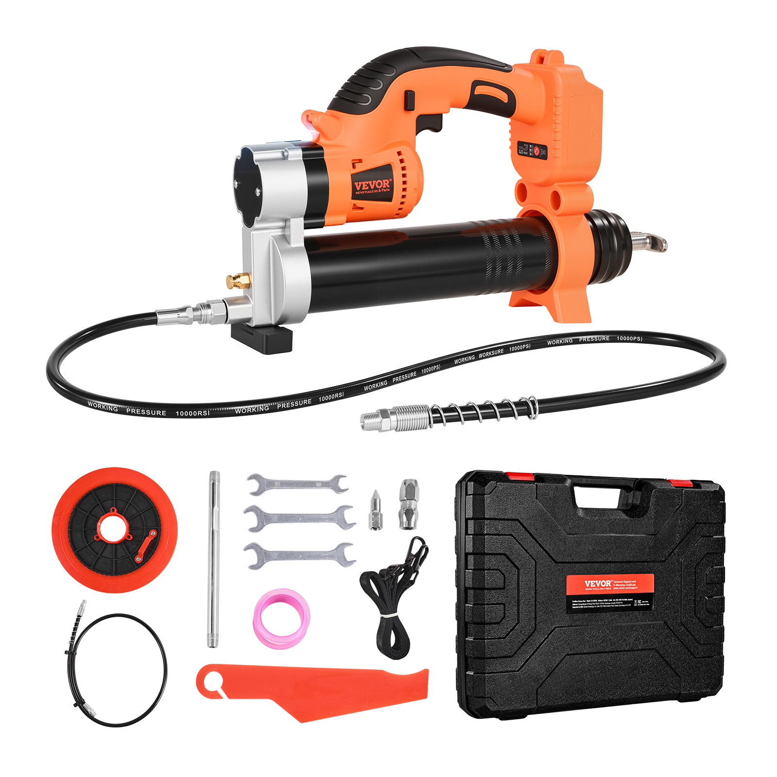 TEMU Vevor Cordless Grease Gun 80, 000 Psi 20v Electric Grease Gun (tool Only)