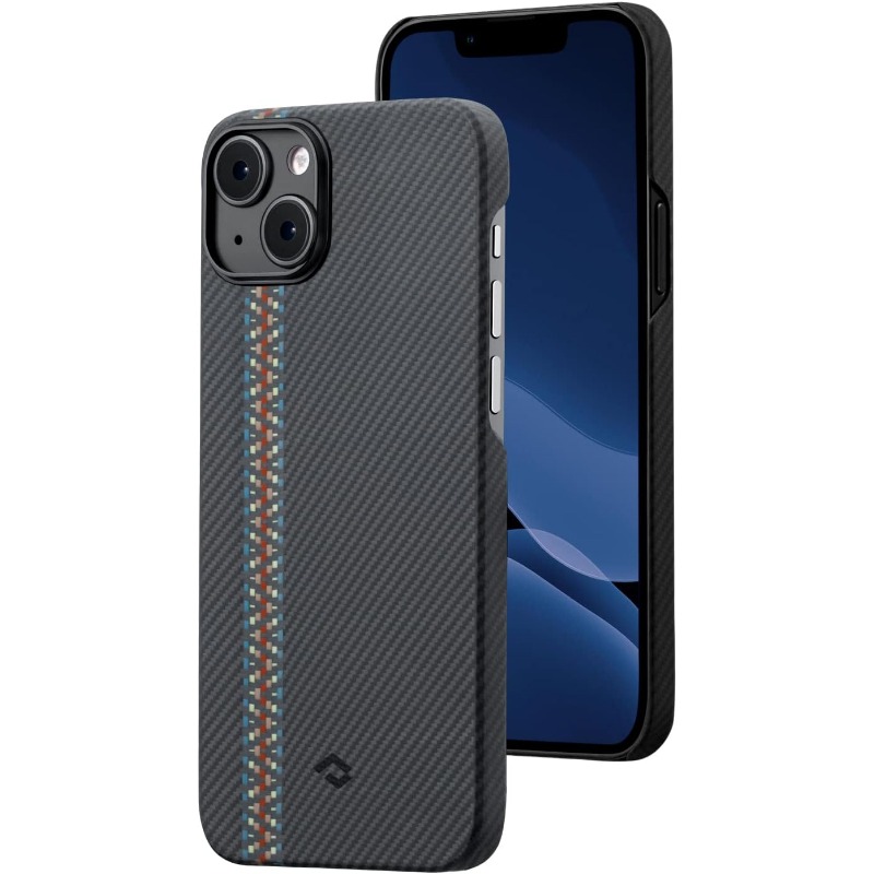 pitaka Case for iPhone 14 Plus Compatible with MagSafe Slim Light iPhone 14 Plus Case 6.7inch with a CaseLess Touch Feeling 600D Aramid Fiber Made [Fusion Weaving MagEZ Case 3 Rhapsody]