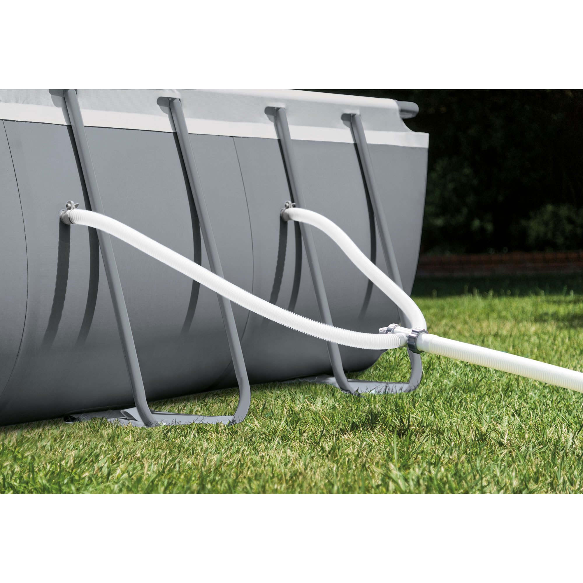 26363eh   deluxe rectangular above ground swimming pool set   x 12ft x 52in   2100 gph sand filter pump   puncture resistant rust resistant easy to assemble Product details 2