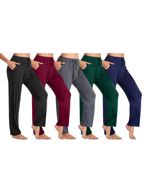 4 pack womens loose fit classic lounge pants