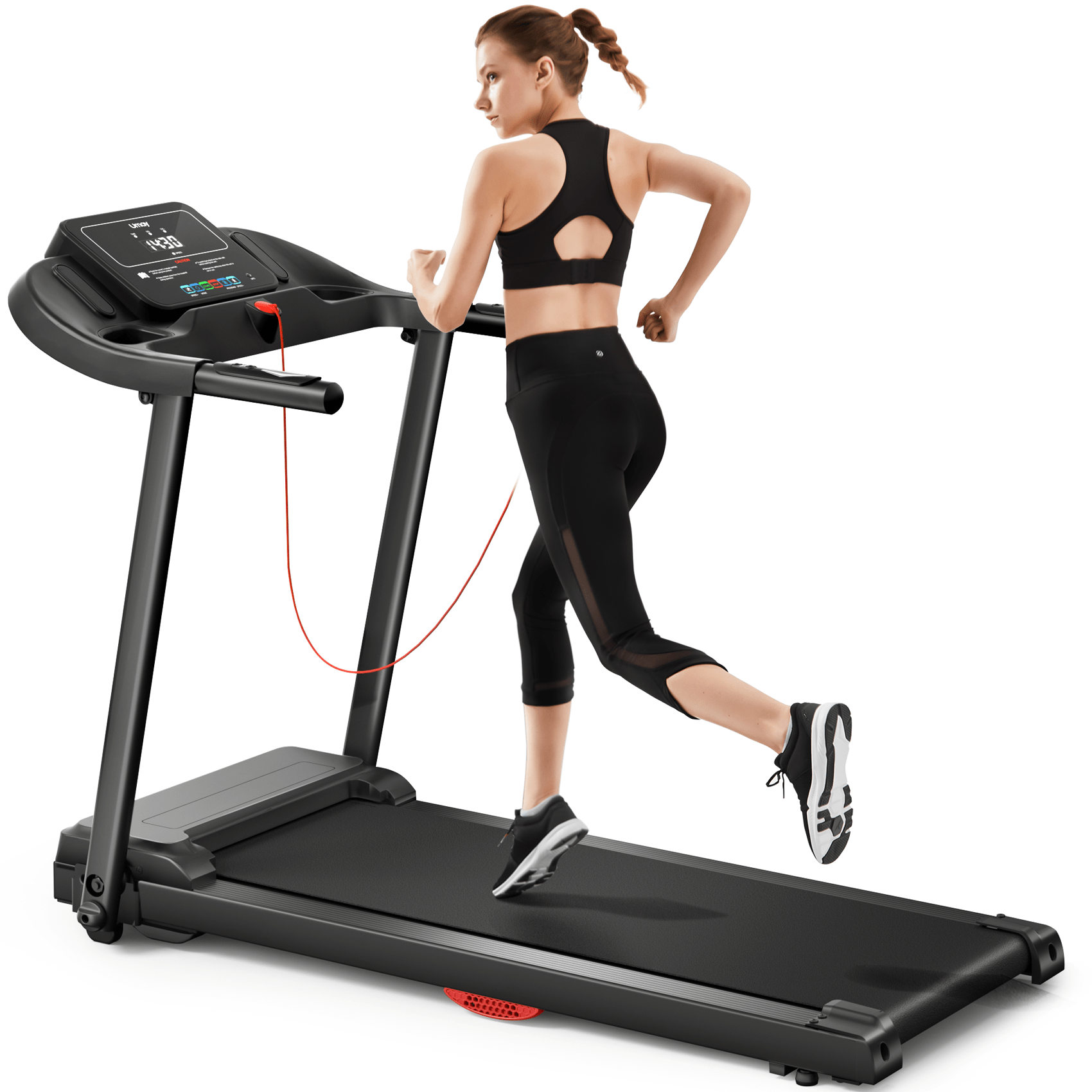 TEMU Folding Treadmill With Sensor, Walking Pad Treadmills For Home With Quiet Brushless, 7.5 Mph, 265 Lbs Capacity