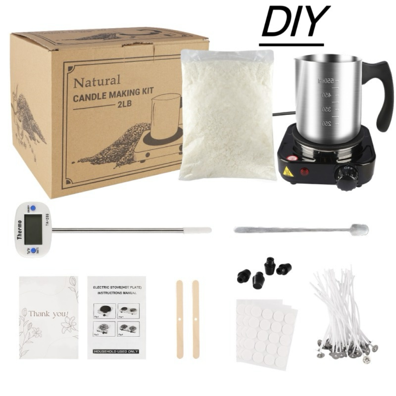 

Diy Candle Making Kit Adult Diy Art Making Wax Homemade Starter Candle Supplies With Stirring Spoon, Thermometer, For Adults, Beginners