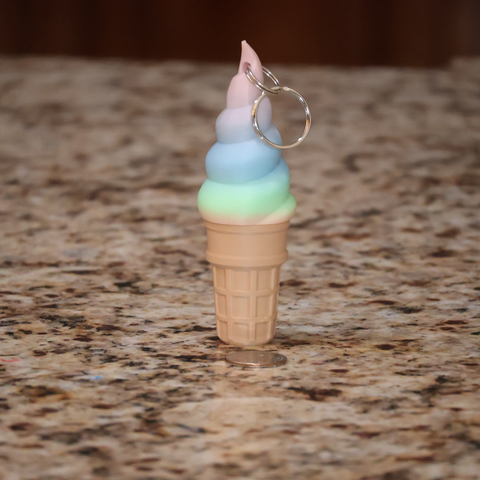 TEMU Ice Cream Cone Chapstick Holder Keychain – Cute Lip Balm Holder With Lid | Travel Lip Balm Case For Purse, Bag, & Keyring