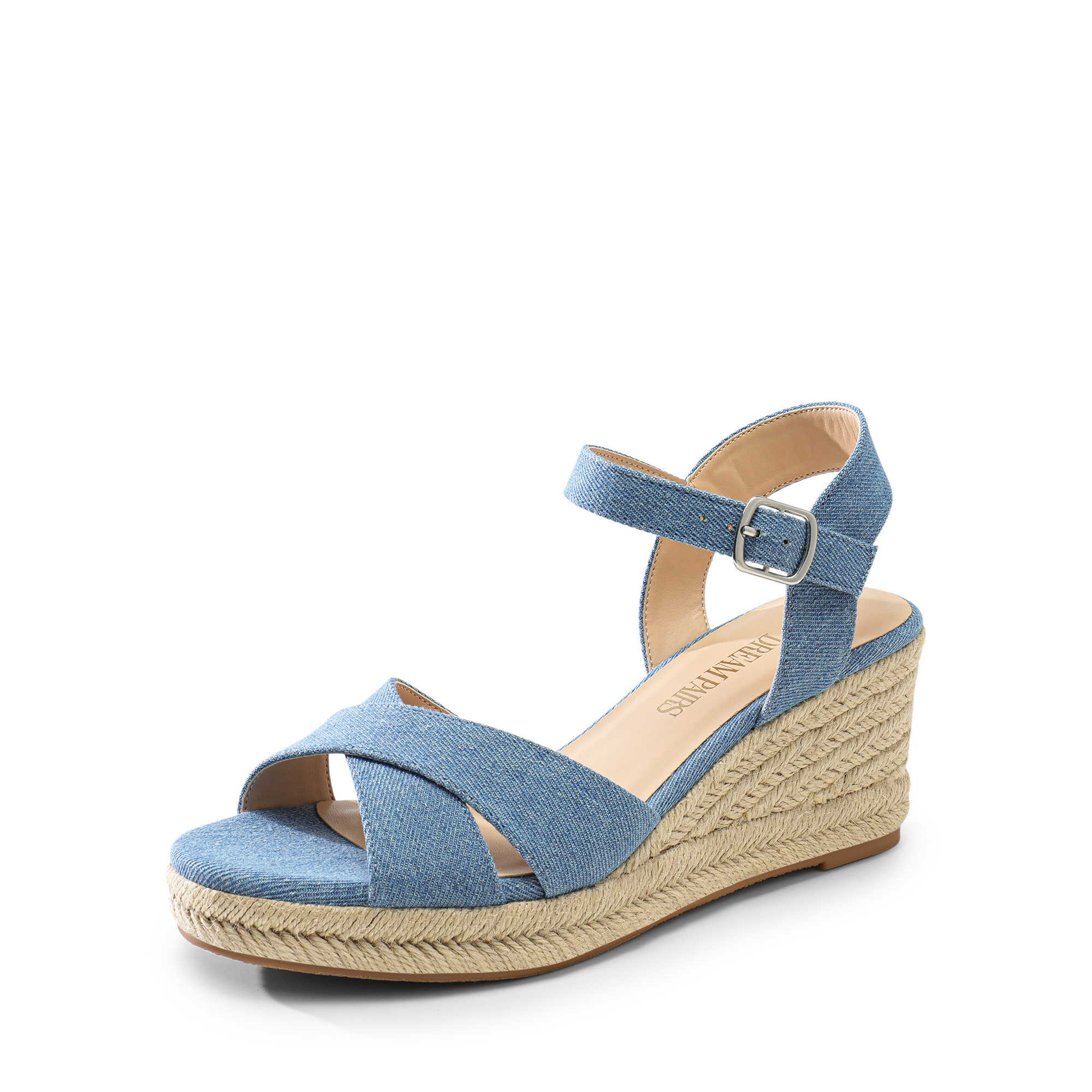 Women's Platform Sandals Espadrille Dressy Wedge Sandals Casual Summer Comfortable High Heeled Wedges with Adjustable Non-Slip Outsole Casual Summer Womens Shoes