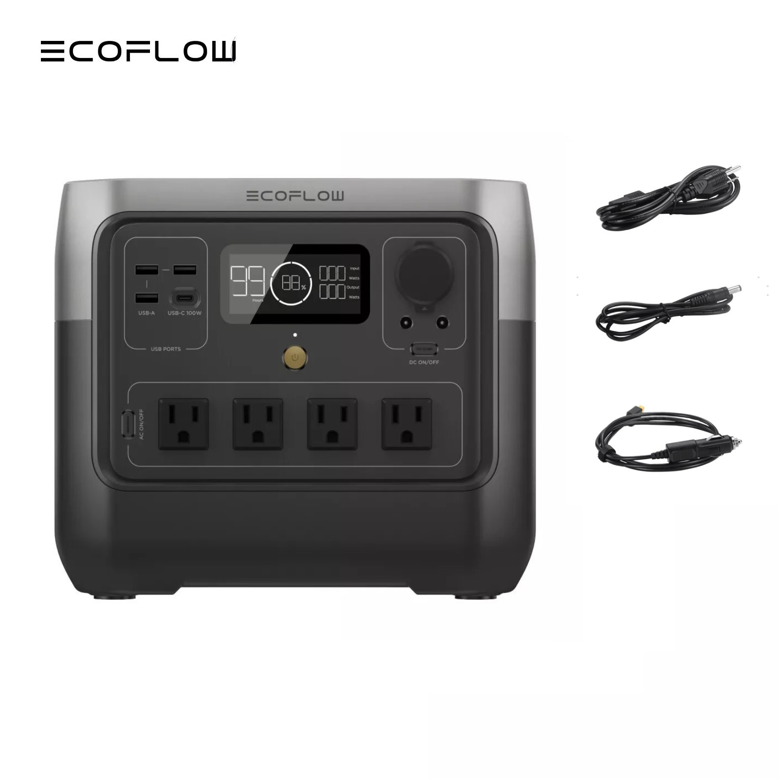 

Ecoflow Portable Power Station River 2 , 499wh Lifepo4 Battery/ 1 Hour Fast Charging, Up To 1000w Output Solar Generator (solar Panel Not Included) For Outdoor Camping/rvs/home Use