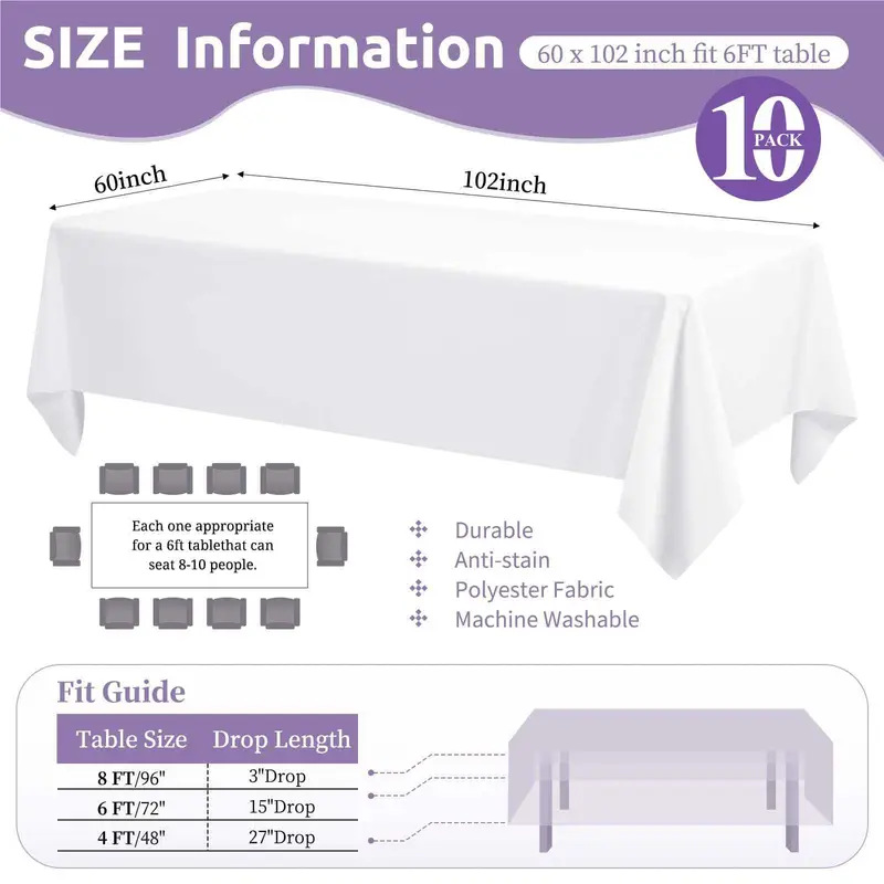 Aazon.co: Blissource White Table Cloth Rectangle Tablecloth 60x102 Aazon.co: Blissource White Table Cloth Rectangle Tablecloth 60x102