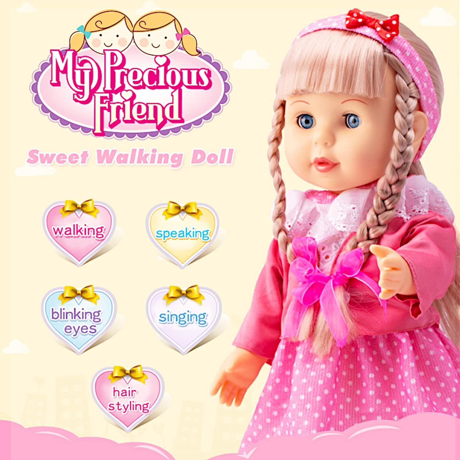 12 princess   interactive vinyl toy baby   control cuddly girl singing talking blonde   with blinking eyes Product details 3