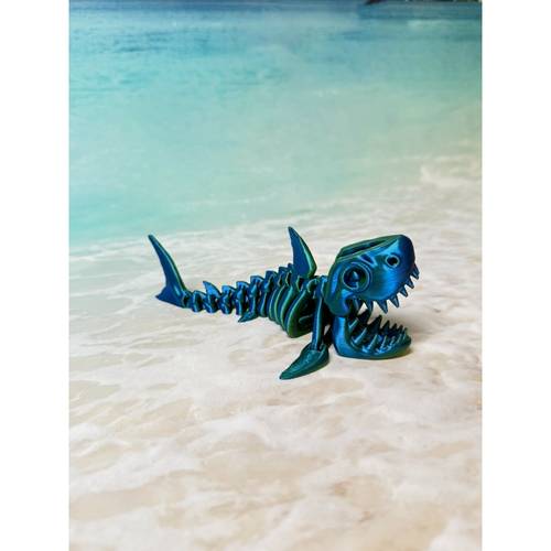 3d printed articulated shark skeleton mixed color 3d printed articulated shark skeleton toy creative collectible decor 14 ideal for halloween easter christmas gifts for enthusiasts and collectors
