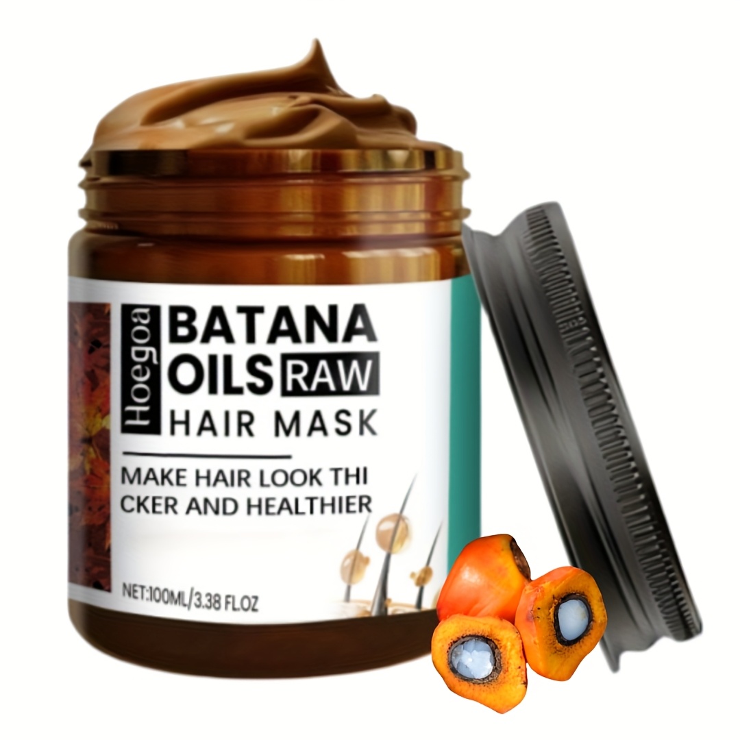 TEMU 3.38 Oz Honduran Batana Oil Hair Mask With Vitamin E And Palm Oil For Colour Damaged Hair, Nourishes And Hair, Moisturises Scalp, Looks , Valentine's Day Gift For Girls