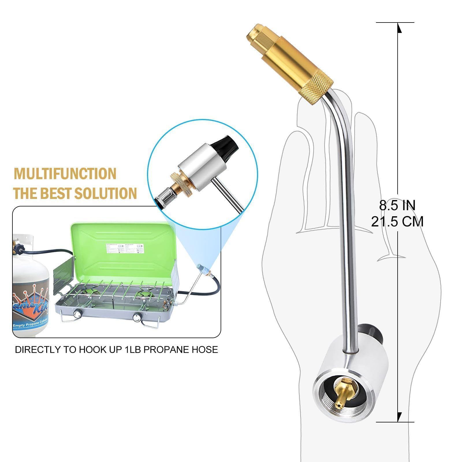 Flame King 5-Foot Flexible Extension Hose For 1lb Propane Cylinders - YSNMT48 9 thumbnail image