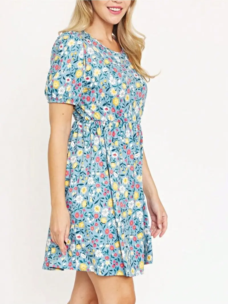 black yellow ditsy floral puff short sleeve wrap tie - Temu black yellow ditsy floral puff short sleeve wrap tie - Temu