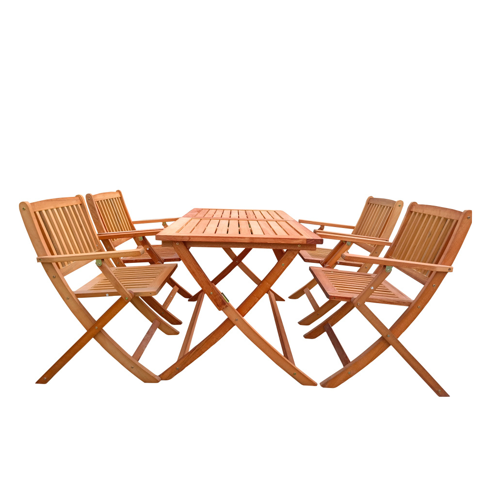 Teak dining table and chairs