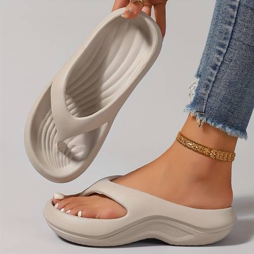 thick sole summer 2025 womens fashion slides non slip eva casual flip flops beach sandals summer soft soled slippers shoes