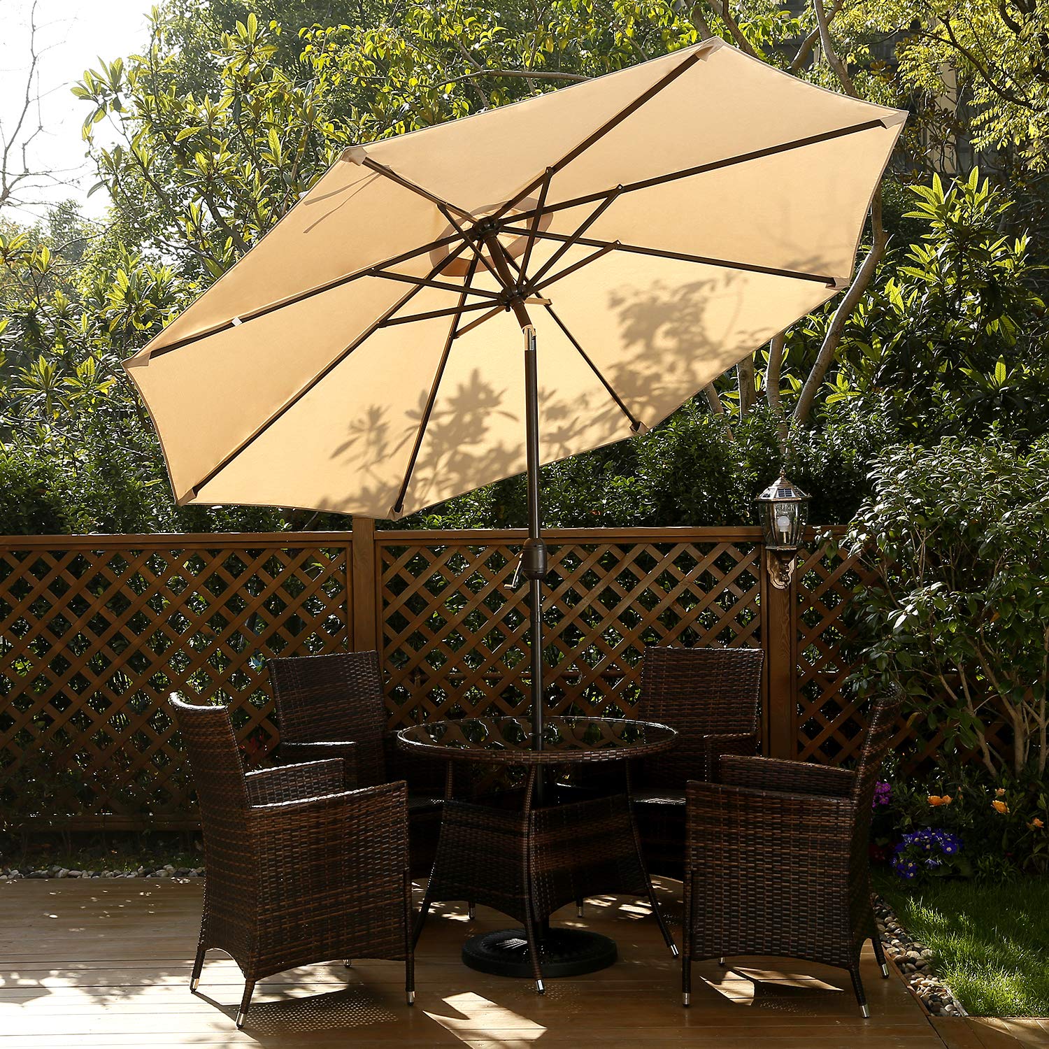 15 twin patio umbrella 15ft Double-Sided Patio Extra Large Twin Umbrella with Base
