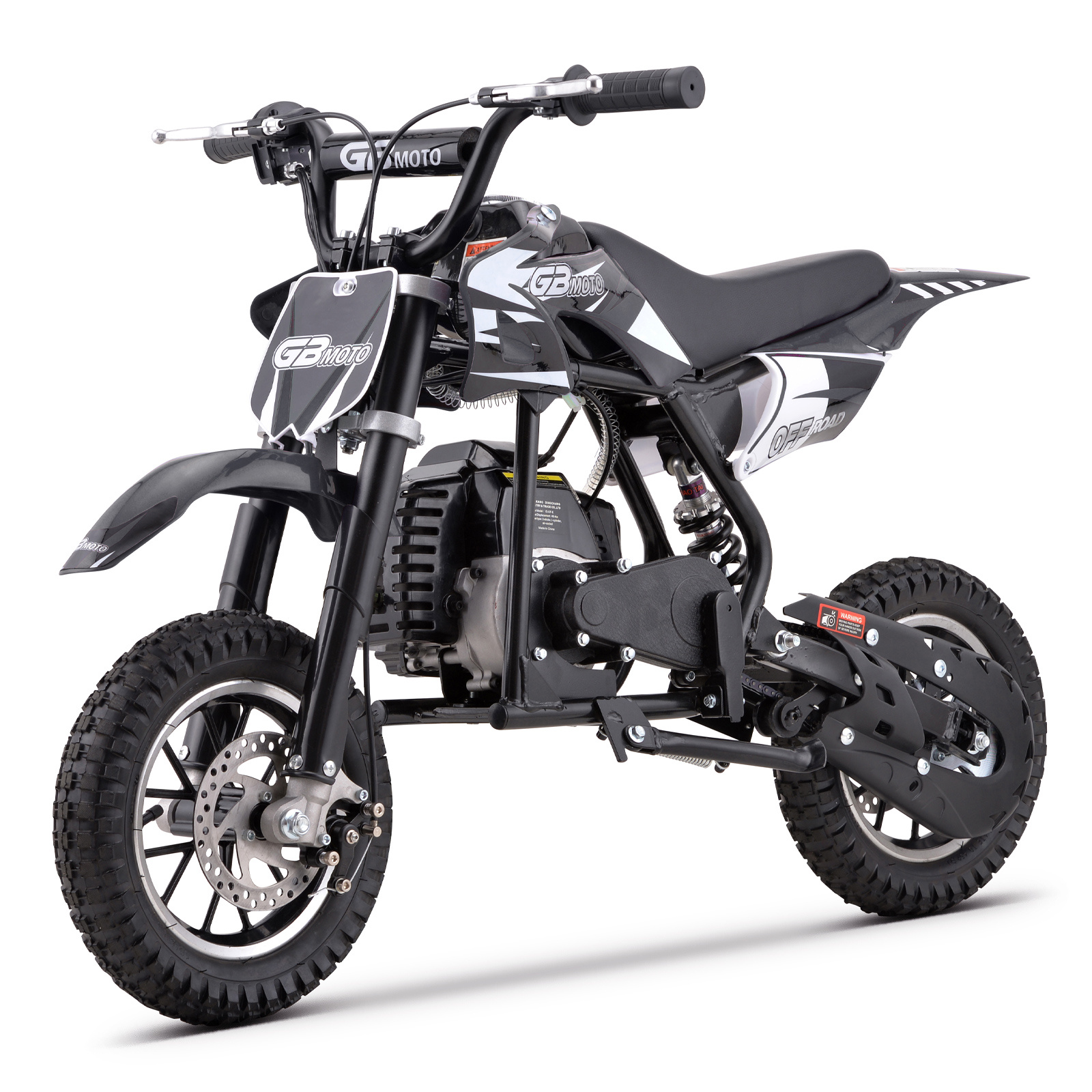 Mini Dirt Bike, 49 CC 2-Stroke Gas Bike (Model :DB001) with Off-Rode Tire, Suspensions, Disc Brakes, Max Load 160Lbs, Up to 18Mph