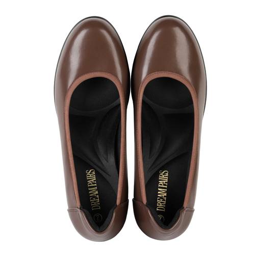 womens chunky closed toe low block heels work pumps comfortable round toe dress wedding shoes