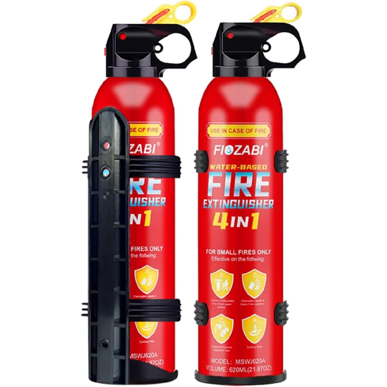 TEMU 2pcs/4pcs Portable Fire Extinguisher Spray 4 In-1 With Bracket For The House/car/kitchen/garage/home, 0.5-a::c:5k Water-based Fire Extinguishers 21.87oz