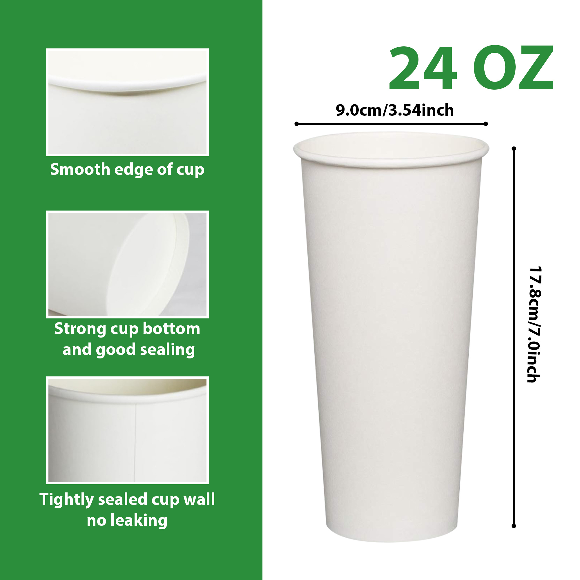 1000 pack 20oz 24oz disposable coffee cups large paper - Temu