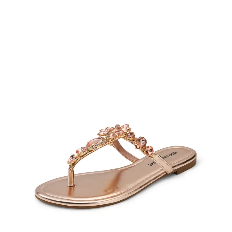 dress thong sandals Women's Black Faux Leather Braided Toe Thong Sandals